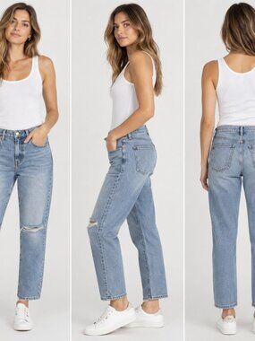 Current/Elliott The Fling 2 Year Rig Ind Distressed Boyfriend Jeans 28